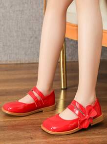 Girls Spring Shoes, Toddler & Little Kids Red Flat Shoes, Various Sizes - Red - View 7