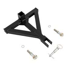kangten Heavy Duty 3 Point Linkage Tow Hitch 2" Tractor Mounted Towing Triangle Frame Compact Cat - Black - View 10