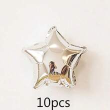 40 个 5 英寸迷你五角星铝箔气球，星形装饰，适用于背景墙、生日派对、周年庆典、生日快乐 - 彩色 - 查看 10