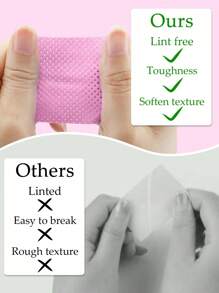 1000/600/300/100 miếng khăn lau móng không dệt, miếng tẩy sơn móng tay chứa acetone để chuẩn bị móng và tẩy sơn gel, khăn lau móng không xơ, khăn lau nối mi, sản phẩm chăm sóc móng không cần nước, dụng cụ làm móng, đồ dùng làm móng. - Màu tím hoa cà - Xem 5