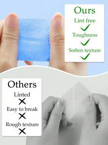 1000/600/300/100pcs Lint-Free Nail Wipes, Nail Polish Remover Pads, Soft Non-Woven Acetone Nail Polish Remover Pads For Nail Preparation And Gel Nail Polish Remover, Lint-Free Nail Glue Wipes, Eyelash Extension Wipes, Waterless Nail Products