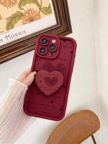 1pc Graffiti Heart Pattern Phone Case With Precise Camera Hole For Protection, Compatible With IPhone 11 Pro Max/12 Pro Max/13 Pro Max/14 Pro Max/15 Pro Max/16 Plus/16 Pro Max, Redmi, OPPO/Realme, VIVO, Infinix, Honor, One Plus