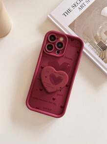 1pc Graffiti Heart Pattern Phone Case With Precise Camera Hole For Protection, Compatible With IPhone 11 Pro Max/12 Pro Max/13 Pro Max/14 Pro Max/15 Pro Max/16 Plus/16 Pro Max, Redmi, OPPO/Realme, VIVO, Infinix, Honor, One Plus