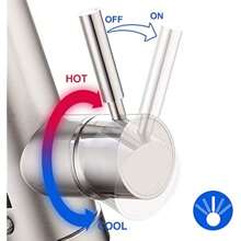 Electric Hot Water Taps 180°Swl Cold And Hot Water Taps With Lcd Temperature Display Adjustable Power Electric Instant Heater Sink Taps For Batoom Wasoom - ChromePlated1 - View 5