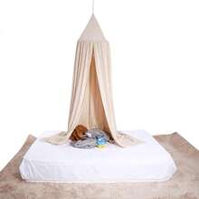 Dosel de cama redondo, carpa de juego para niños, cortina de mosquitero colgante para habitación de lectura, juego y sueño, decoración, color caqui, amor, San Valentín - Caqui - Ver 1