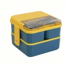 1 pezzo Lunch box multi-scomparto per ragazzi - Microonde sicuro, perfetto per pranzi a scuola e al lavoro, contenitore da insalata in plastica durevole - Multicolore - Visualizzare 8