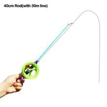 1 Pieza Caña de pesca de hielo mini de 35/40/75/80cm con carrete de plástico para principiantes, para lagos, estanques y ríos