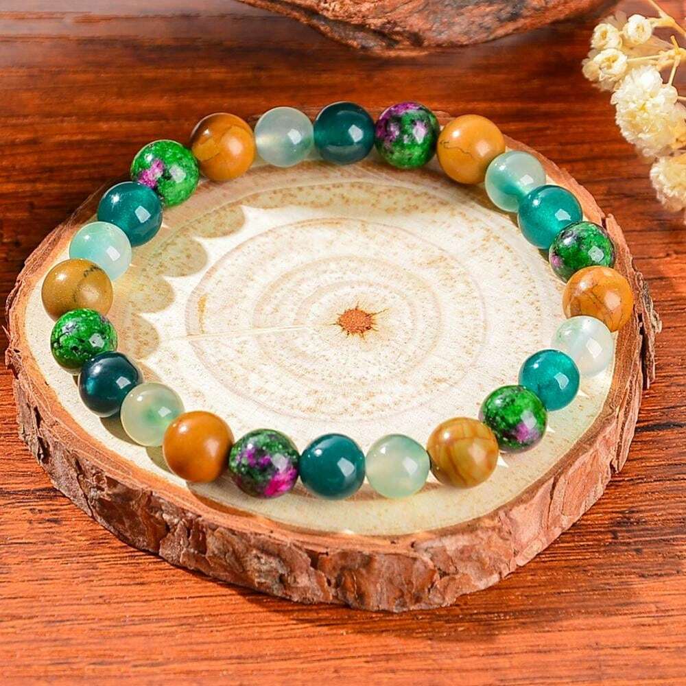 Bracciale Donna Slider Regolabile Con Pietre Naturali Lapislazzuli - Acciaio Inox Placcato Oro, Gioiello Energetico In Scatola Regalo