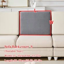 1pc Universal Silver Fox Velvet Anti-Slip Sofa Seat Cover, Soft & Skin-Friendly, Elastic Pet Hair Resistant Sofa Slipcover, Suitable For L-Shaped And 1/2/3/4 Seat Sofa In Living Room (Pillow Not Included, Sold Individually) - Light Grey - View 17