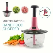 1 Máy thái rau củ quả bằng tay có khóa dung tích 50,72 ounce, làm bằng vật liệu thép không gỉ, có thể dùng để thái rau củ, xay tỏi và thái thịt, dễ vệ sinh, thích hợp sử dụng trong bếp gia đình - Nhiều màu - Xem 5