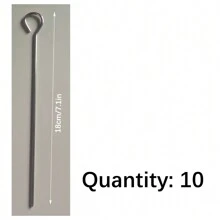 10 pièces Brochettes en acier inoxydable de 12 cm/15 cm/18 cm/20 cm, convenant pour gril électrique domestique, four, gril suspendu, outils de barbecue de pique-nique extérieur. Faciles à nettoyer. 4 longueurs disponibles.