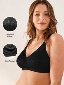 Wingslove Women's Wireless Minimizer Bra Plus Size Non-Padded Soft Full Figure Bra