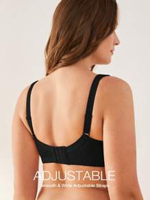 Wingslove Women's Wireless Minimizer Bra Plus Size Non-Padded Soft Full Figure Bra