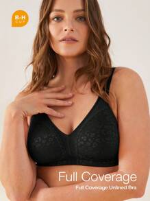 Wingslove Women's Wireless Minimizer Bra Plus Size Non-Padded Soft Full Figure Bra