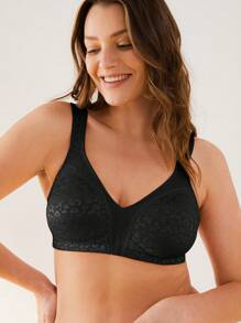 Wingslove Women's Wireless Minimizer Bra Plus Size Non-Padded Soft Full Figure Bra