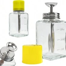 1 件 6 盎司/180 毫升指甲油卸妆液泵空分配瓶按压式玻璃空泵分配器指甲油卸妆液透明可再填充瓶液体清洁剂瓶 - 彩色 - 查看 13