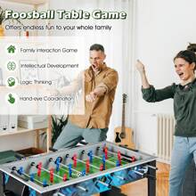 Foosball Table Game Set Soccer Table Game With 18 Realistic Players Family Activities Game - Black - View 2