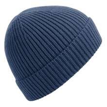 Unisex Adult Rib Knit Beanie (Steel Blue) - 97% Acrylic/2% Polyester/1% Elastane - Navy Blue - View 2