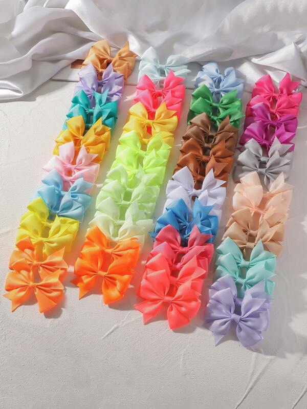 5/20/40/60 Stück Baby Schleifen, süße mehrfarbige Schmetterling Haarspangen, Polyester Schmetterling Haarspangen geeignet für alle Jahreszeiten, farbenfrohe und interessante Haraccessoires, geeignet für den täglichen Lässig-Wear, Feiertagsdekorationen, Valentinstag Geschenke