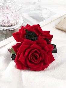 1个仿真玫瑰花发夹，适合日常佩戴，也可作为情人节礼物送给朋友。这款发夹可作发卡、发夹、发夹、发饰、发夹、发卡、发饰夹等，是秋冬季女士度假、夏季海滩度假的必备单品。 - 彩色 - 查看 4