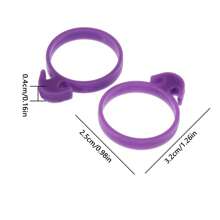 10pcs Silicone Fixing Rings, Suitable For Piping Bags, Cable Ties, Sealing Rings, Decorative Flower Bags, Cakes, Etc. - Purple - View 2