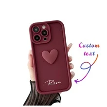 Cute INS Heart Personalized Name Case Compatible With Iphone 16 15 14 13 12 11 Pro Max Luxury Soft Silicone Custom DIY Cover 15 Pro Max,Stylish,Colorful,Vintage,Cute,Contracted,Funny,Custom,Personalized,Unique,Customized,Ideal Gifts For Him,Ideal Gifts For Her,Boyfriend,Girlfriend,Family,Friends,Grandparents,Couple,For Anniversaries,For Birthdays,Customized Phone Cases,Easy Comfort,Cell Phones & Accessories,Season Picks
