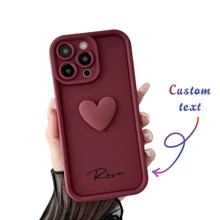 Cute INS Heart Personalized Name Case Compatible With Iphone 16 15 14 13 12 11 Pro Max Luxury Soft Silicone Custom DIY Cover 15 Pro Max,Stylish,Colorful,Vintage,Cute,Contracted,Funny,Custom,Personalized,Unique,Customized,Ideal Gifts For Him,Ideal Gifts For Her,Boyfriend,Girlfriend,Family,Friends,Grandparents,Couple,For Anniversaries,For Birthdays,Customized Phone Cases,Easy Comfort,Cell Phones & Accessories,Season Picks