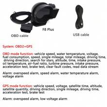 OBD2+GPS Digitale Auto Head-up-Anzeige Fahrtenschreiber Dualmodus Intelligenter Fahrzeugcomputer, Fehlercoderückstellung, Datenstromanzeige, Überschnellungsalarm, Geschwindigkeitsalarm, Auto Elektronisches Zubehör