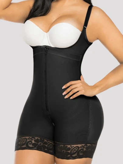 1 Pc Women High Compression Body Shaperwear, Shapewear , Butt Lifting And Tummy Control Jumpsuit, Thigh Slimming Lingerie, Suitable For Daily Wear Or Formal Occasions