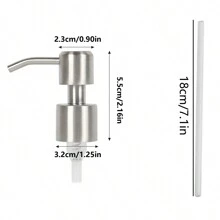 1 pièce Tête de distributeur de savon liquide en acier inoxydable 304 pour distributeur de mousse de savon, shampoing, accessoires de salle de bain, décoration de maison, décoration d'automne, rentrée scolaire