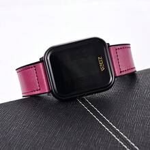 ZOEA EZ8113 Men's Black Electronic Watch 30M Waterproof Belt - 酒紅色 - 查看 3