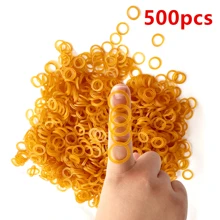 300/500/1000/1500/2000 件黄色小发橡皮筋，1.3 厘米/13 毫米，用于发带、辫子、马尾辫，适合家庭、办公室、学校使用