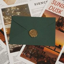 5 pièces Enveloppes de style vintage en toile de jute, enveloppes de cachets de cire d'invitation rétro - 1 pièce enveloppe + 1 pièce sceau de cire, retour à l'école