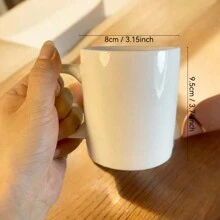 1 pieza Taza de agua de 8 onzas con estilo Ins, taza de café de cerámica, taza de bebida de moda, diseño personalizado, que muestra actitud, sensación cómoda, adecuada para uso en el hogar y la oficina, es un regalo exclusivo para familiares y amigos, adecuada para el ocio y el trabajo en el hogar, vuelta al colegio