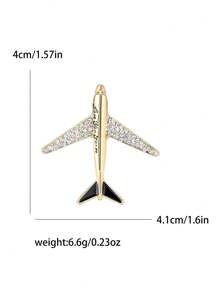 Strass Flugzeug Broschen für Frauen, unisex Email Flugzeug Anstecknadeln, Büro Party Freunde Geschenke Accessoires