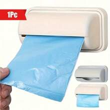 壁挂式垃圾袋架 - ABS 塑料开口垃圾袋收纳架，无钉，矩形，抛光表面，适用于厨房、浴室和家庭使用 - 白色 - 查看 14