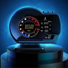OBD2+GPS Digitale Auto Head-up-Anzeige Fahrtenschreiber Dualmodus Intelligenter Fahrzeugcomputer, Fehlercoderückstellung, Datenstromanzeige, Überschnellungsalarm, Geschwindigkeitsalarm, Auto Elektronisches Zubehör