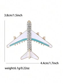 Strass Flugzeug Broschen für Frauen, unisex Email Flugzeug Anstecknadeln, Büro Party Freunde Geschenke Accessoires