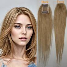 1pc 10inch Mini Full Handtied Lace Human Hair Toppers For Women Straight Natural Hairpiece Human Hair Soft Toppers For Women With Thinning Hair Short Hair Extensions Free Part Lace Toppers Can Be Used To Thicken The Top And Sides Of The Hair