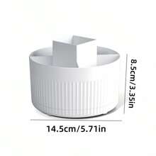 1 Pc Rotating Makeup Storage Box - Multi-Functional Cosmetics Holder For Skincare, Makeup Brushes, Plastic Beauty Items Organization, No Power Required, Freestanding