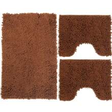 Farfallarossa Microfiber Bath Mat, Soft Long Pile, Non-Slip,Washable, Toilet Mats,Carpet