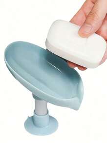 2 pièces Porte-savon en forme de feuille, support de savon de drainage, accessoires de salle de bain, plateau de savon à ventouse, boîte à savon étanche à la salle de bain, porte-savon, accessoires de salle de bain (la couleur du produit peut varier en raison de l'éclairage et du lot de production), décoration de salle de bain maison, retour à l'école d'été