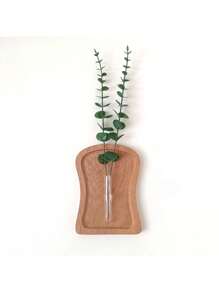 1 Stück Wanddekoration Wandblumenanordnung Anhänger DIY Handgemachte Vase Wohnzimmer Schlafzimmer Kreative Holzplatte Blumenutensilien Wanddekoration, Gartendekoration, Outdoor, Pflanzgefäß, Pflanzentopf, Gärtnerei