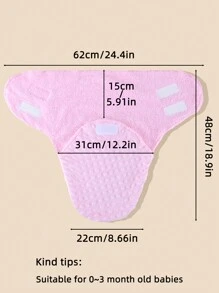 1pc Soft Breathable Solid Color Dotted Velvet Baby Sleeping Bag, Suitable For Home Use Love Valentine