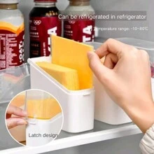 1 pezzo Scatola per conservare il formaggio, Scatola organizer per bustine di caffè/tè, Scatola per conservare piccoli sacchetti/ketchup/mini condimenti - trasparente - Visualizzare 2