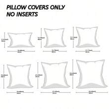 1pc Linen Jacquard Farmhouse Style Cushion Cover, Minimalist & Casual For Daily Use