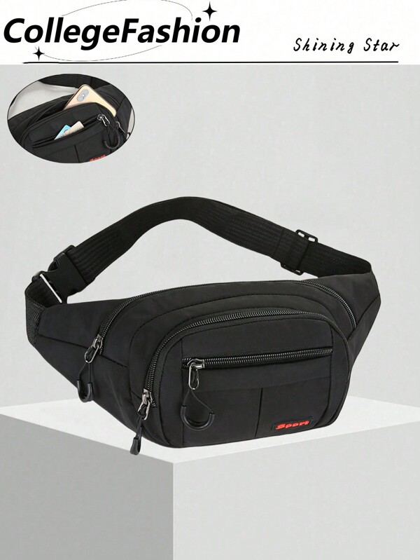 Men's Lightweight Waterproof Fabric Crossbody Chest Bag/Waist Bag With Multiple Compartments Running Bag College Bag Books Multi-Purpose Dormitory College Purse Gifts Storage Bag Messenger Bag Bum Bag Belt Bag Rider Bag Black Bag Hiking Hiking Gifts Student Large Capacity Multi-Functional Outdoor Portable Casual Gifts Gifts Funny Gifts Travel Christmas Holiday Thanksgiving Gifts Side Bags Satchel Bag Leather Bag Hobo Bag Travel Essentials Holiday Essentials Fanny Pack Summer School Summer Bag Springbreak Vacation Men Bag Pack Waist Bag School Supplies
