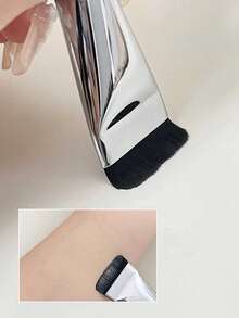 Three Pieces Makeup Set, Choose The Right Tools, And Return You To Beauty. Tools Include: Palette Stainless Steel+Word Foundation Brush+Powder Puff, Acrylic Transparent Liquid Foundation Palette With Metal Color Bar, And Liquid Foundation Brush.Stainless Steel Makeup Palette With Spatula Tool Foundation Brush Makeup Art Tool For Mixing Foundation Nail Art Eye Shadow Makeup Pigment Blending,Easy To Travel And Carry, A Set Of Makeup Is Done. - Multicolor - View 5