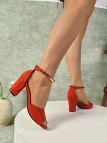 Novo tamanho 34-45 para mulheres de baixa estatura, moda para encontros, festa, salto grosso, minimalista, tiras, veludo, sandálias versáteis