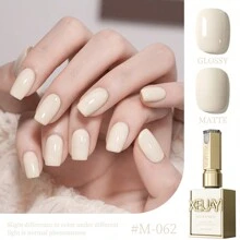 XEIJAYI 15ML Nude Pink Gel Nail Polish Series Solid Semi Permanent Nail Polish Set Kit Soak Off Uv Varnish Nail Art 6 Colors For Choose For Manicure Nail Design